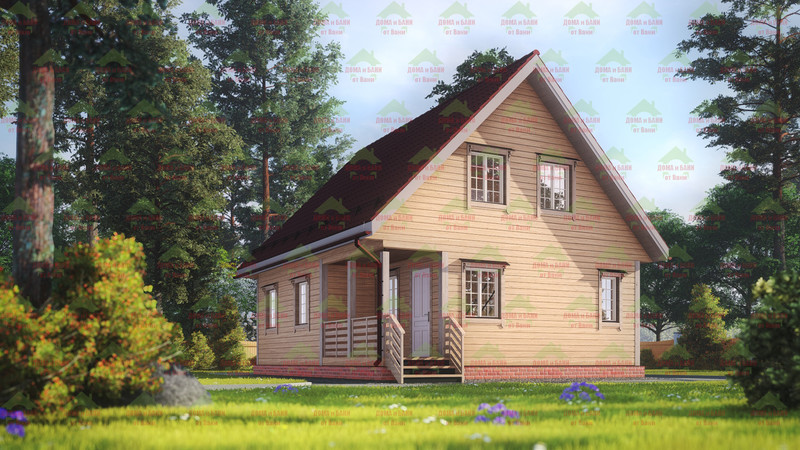 Дом из бруса 7.5*9 м. "Лодейное Поле"