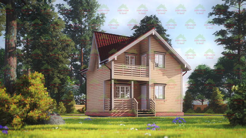 Дом из бруса 6*7 м. "Романовка"