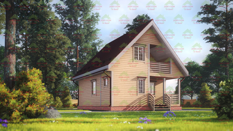 Дом из бруса 7*8 м. "Великие Луки"